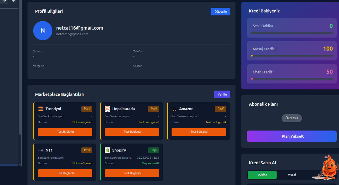 Dashboard Screenshot